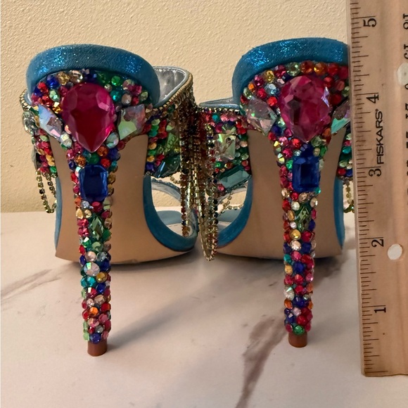 Azalea Wang Envie Multi Color Mule Stilettos, NWOB, Size 6-1/2. - Picture 9 of 12